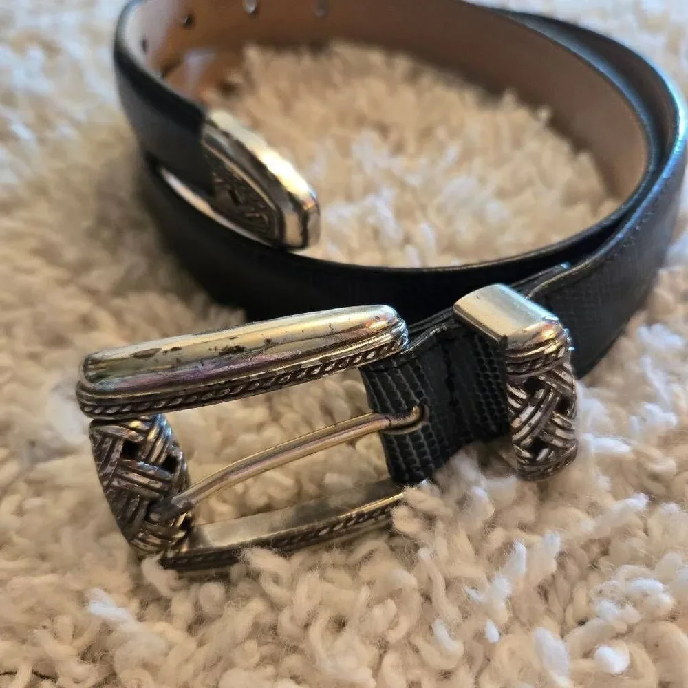 Brighton Dark Green Leather Belt  Medium